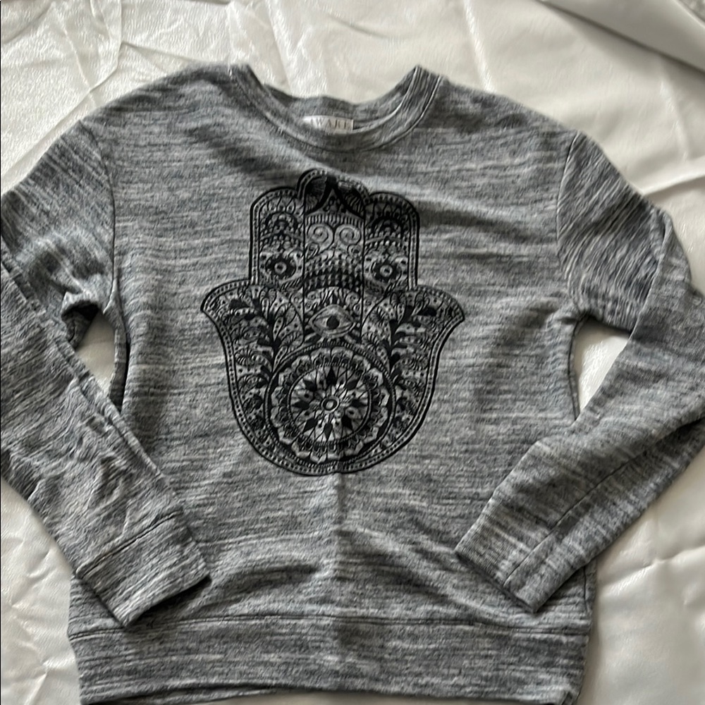 Awake Gray Mandala Graphic Sweatshirt